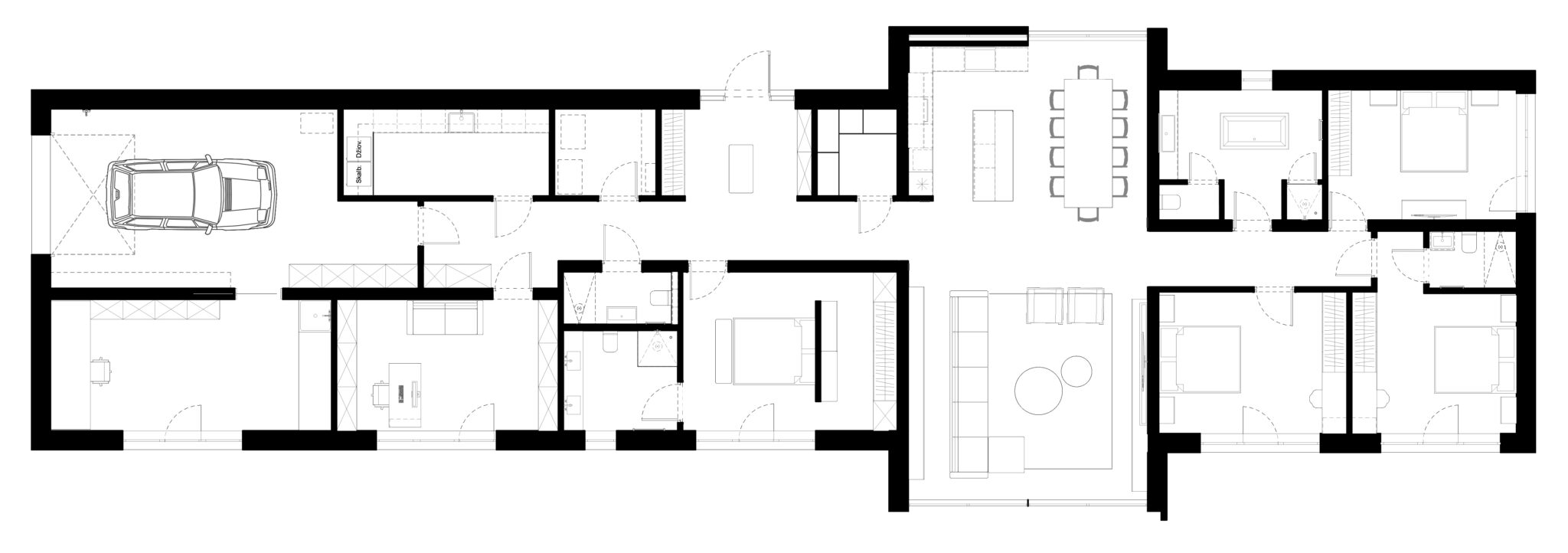 Vieno aukšto gyvenamojo namo planas